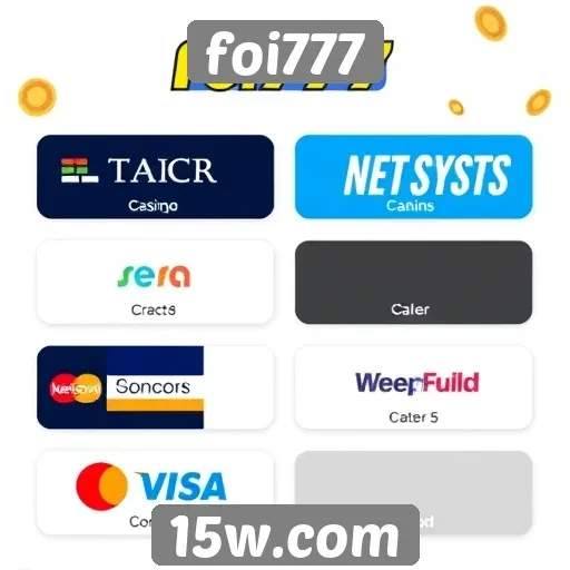 Métodos de pagamento disponíveis no foi777